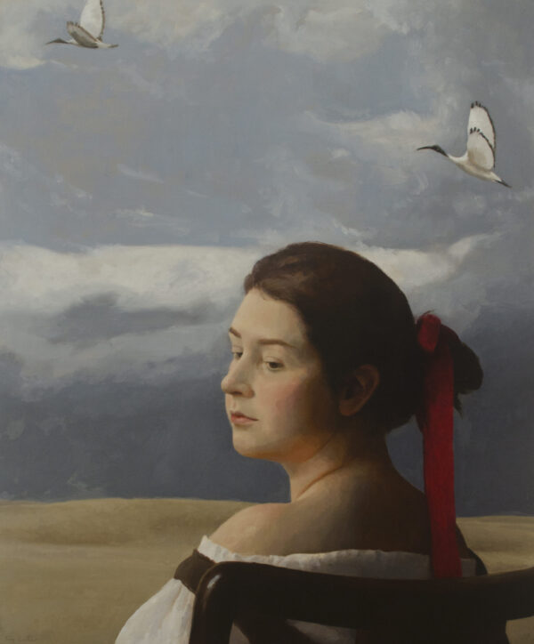Girl with the red ribbon